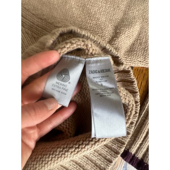 Zadig & Voltaire Coup De Coeur Merino Wool Sweater Small - Picture 4 of 5